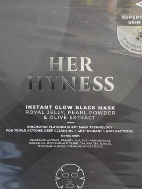 Her Hyness Instant Glow Black Mask - Black